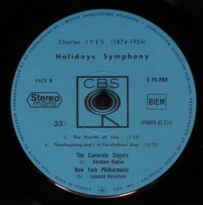 CBS S 75703 - Charles Ives, New York Philharmonic, Leonard Berns - Image 4