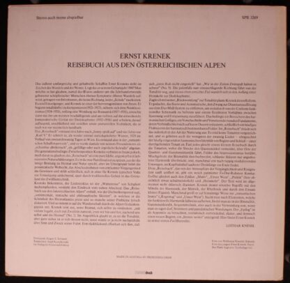 Preiser Records SPR 3269 - Waldemar Kmentt, Ernst Krenek, Richar - Image 2