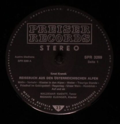 Preiser Records SPR 3269 - Waldemar Kmentt, Ernst Krenek, Richar - Image 4
