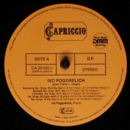 Capriccio CA 30 035/1-2 - Ivo Pogorelich - Ivo Pogorelich Spielt - Image 4