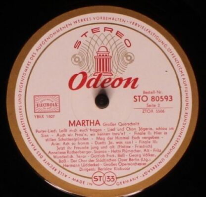 Odeon STO 80 593 - Anneliese Rothenberger, Hetty Plümacher, Frit - Image 4