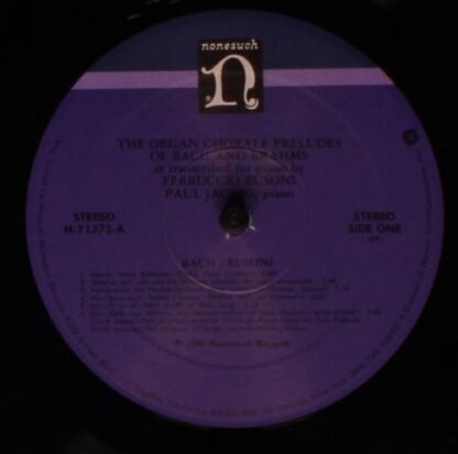 Nonesuch Records H-71375 - Ferruccio Busoni, Paul Jacobs (3) - T - Image 3
