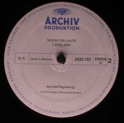 Archiv Produktion 2533 157 - Konrad Ragossnig - Musik Für Laute: - Image 6