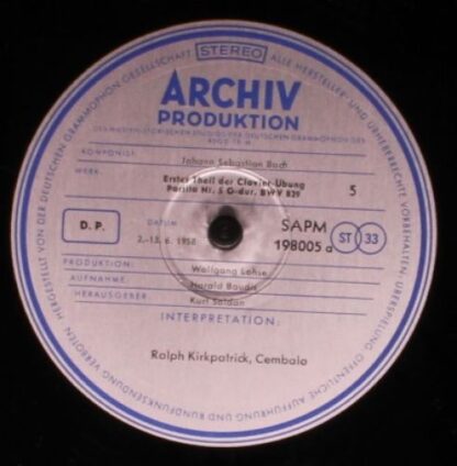 Archiv Produktion 198 005 - Johann Sebastian Bach, Ralph Kirkpat - Image 4