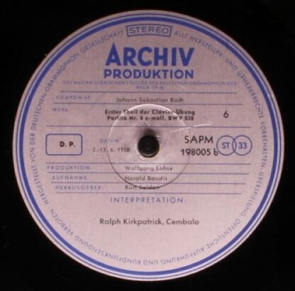 Archiv Produktion 198 005 - Johann Sebastian Bach, Ralph Kirkpat - Image 5