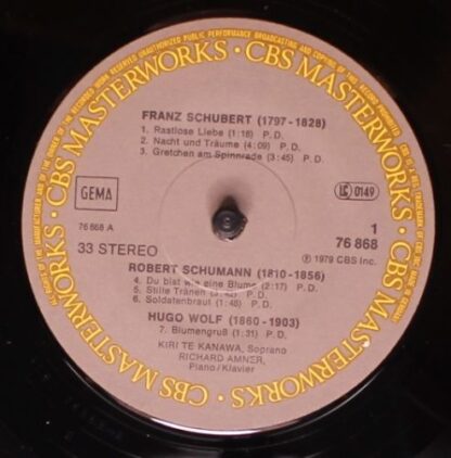 CBS Masterworks 76868 - Franz Schubert, Robert Schumann, Hugo Wo - Image 5