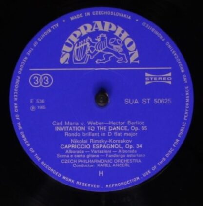Supraphon SUA ST 50625 - Hector Berlioz, Franz Liszt, Carl Maria - Image 4