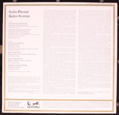 Eurodisc 80 896 KK - Gidon Kremer, Francesco Geminiani, Niccolò - Image 2