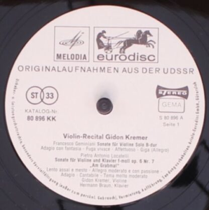 Eurodisc 80 896 KK - Gidon Kremer, Francesco Geminiani, Niccolò - Image 3