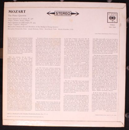 CBS SBRG 72341 - Wolfgang Amadeus Mozart, Mieczyslaw Horszowski, - Image 2