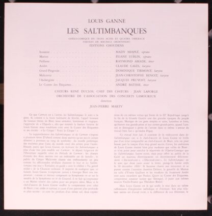 Pathé 2167-8 - Louis Ganne, Mady Mesplé, Eliane Lublin, Claude C - Image 2