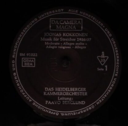 Da Camera Magna SM 91022 - Joonas Kokkonen, Paavo Heininen - Mus - Image 3