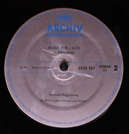 Archiv Produktion 2533 157 - Konrad Ragossnig - Musik Für Laute: - Image 5