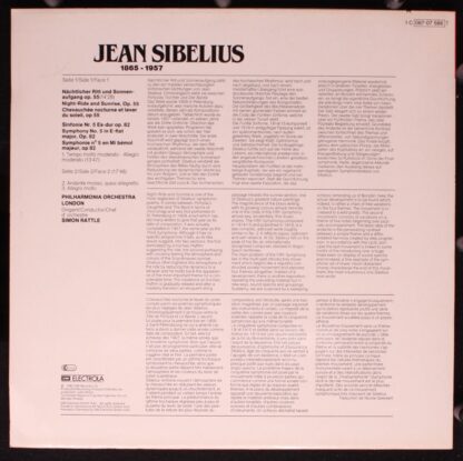 His Master's Voice 1 C 067-07 586 T - Jean Sibelius, Sir Simon R - Image 2