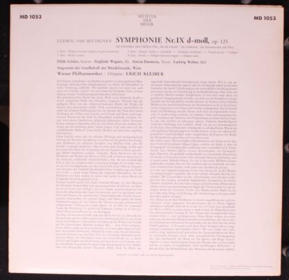 DECCA MD 1053 - Ludwig Van Beethoven, Erich Kleiber, Wiener Phil - Image 2