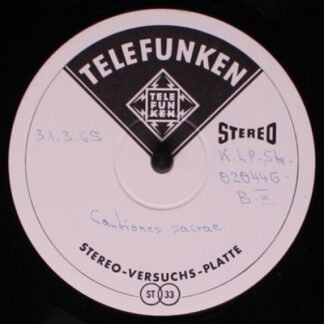Telefunken K.LP-Ste-020446-B-III - Heinrich Schütz - Cantiones S