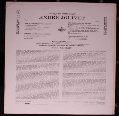 Erato STU 70332 - André Jolivet, Jean-Pierre Rampal, Orchestre D - Image 2