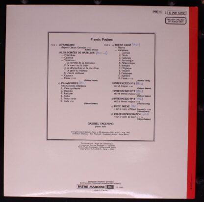 Pathé Marconi EMI 2C 069-73101 - Francis Poulenc, Gabriel Tacchi - Image 4