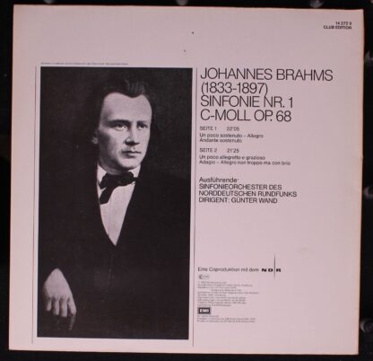 Deutsche Harmonia Mundi 14 272 9 - Johannes Brahms, Günter Wand, - Image 2