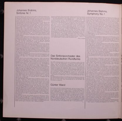 Deutsche Harmonia Mundi 14 272 9 - Johannes Brahms, Günter Wand, - Image 3
