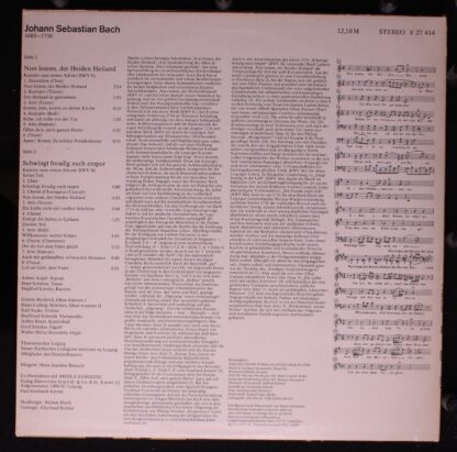 Eterna 8 27 414 - Johann Sebastian Bach, Arleen Auger, Peter Sch - Image 2