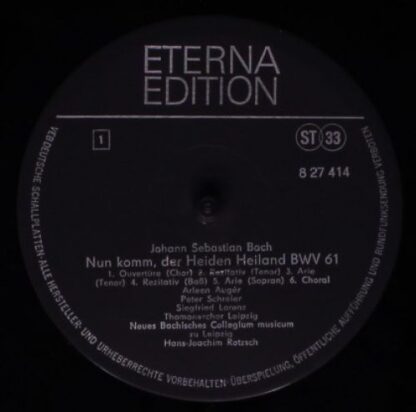 Eterna 8 27 414 - Johann Sebastian Bach, Arleen Auger, Peter Sch - Image 3