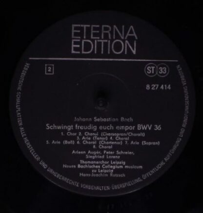 Eterna 8 27 414 - Johann Sebastian Bach, Arleen Auger, Peter Sch - Image 4