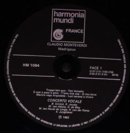 harmonia mundi France HM 1084 - Claudio Monteverdi, Concerto Voc - Image 4