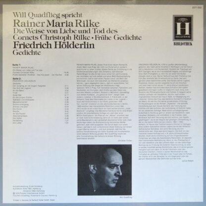 Heliodor Bibliothek 2571 002 - Will Quadflieg, Rainer Maria Rilk - Image 2