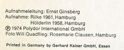 Heliodor Bibliothek 2571 002 - Will Quadflieg, Rainer Maria Rilk - Image 6