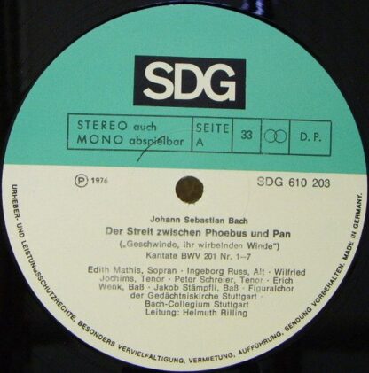 SDG 610 203 - Johann Sebastian Bach, Edith Mathis, Ingeborg Ruß, - Image 3