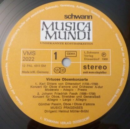 Schwann Musica Mundi VMS 2022 - Günther Passin, Helmut Müller-Br - Image 3