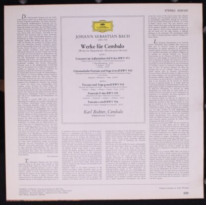 Deutsche Grammophon 2530 035 - Johann Sebastian Bach, Karl Richt - Image 2