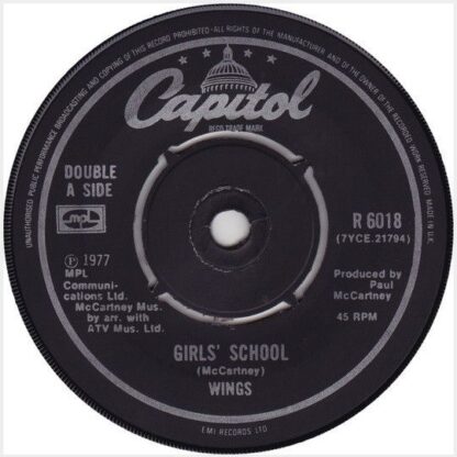Capitol R 6018 - Wings (2) - Mull Of Kintyre / Girls' School - Image 2