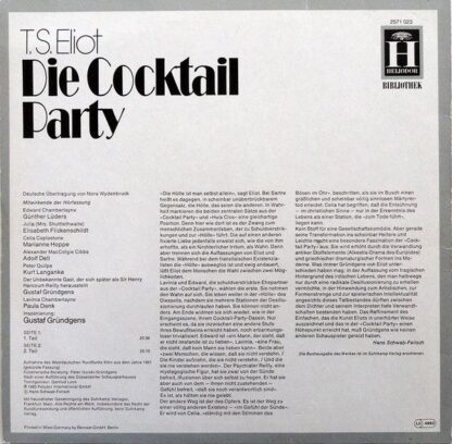 Heliodor Bibliothek 2571 023 - T. S. Eliot - Die Cocktail Party - Image 2