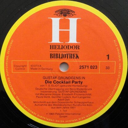 Heliodor Bibliothek 2571 023 - T. S. Eliot - Die Cocktail Party - Image 3