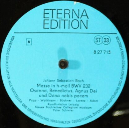 Eterna 8 27 713 - 715 - Johann Sebastian Bach - Messe In H-Moll - Image 3