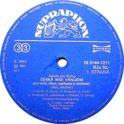 Supraphon 10 3144-1211 - Jakub Jan Ryba, Czech Philharmonic Chor - Image 3
