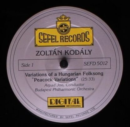 Sefel Records SEFD 5012 - Zoltán Kodály, The Budapest Philharmon - Image 4