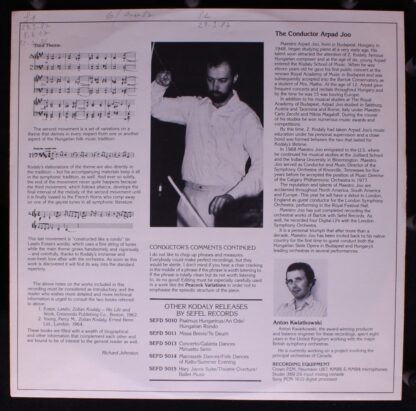 Sefel Records SEFD 5012 - Zoltán Kodály, The Budapest Philharmon - Image 2