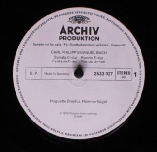 Archiv Produktion 2533 327 - Carl Philipp Emanuel Bach, Huguette