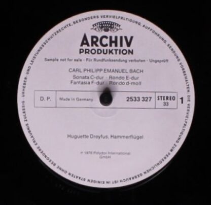 Archiv Produktion 2533 327 - Carl Philipp Emanuel Bach, Huguette