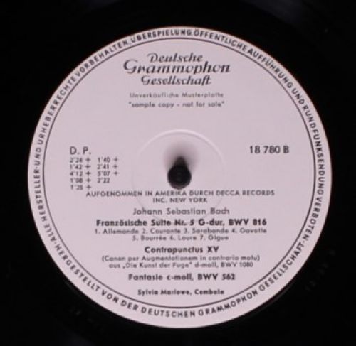 Deutsche Grammophon 18 780 - Johann Sebastian Bach, Sylvia Marlo - Image 2