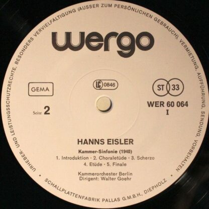 WERGO WER 60 064 - Hanns Eisler - Hanns Eisler Kassette - Image 4