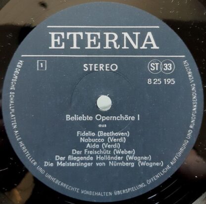 Eterna 8 25 195 - Various - Beliebte Opernchöre I. Folge - Image 3