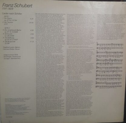 Eterna 8 27 104 - Franz Schubert, Friedrich Schiller, Siegfried - Image 2
