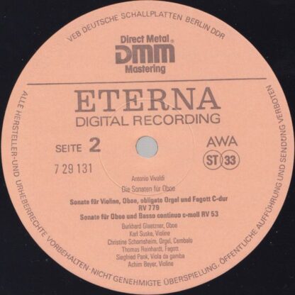Eterna 7 29 131 - Antonio Vivaldi, Burkhard Glaetzner, Ingo Gori - Image 4