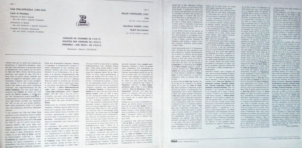 Erato STU 70537 - Luigi Dallapiccola, Niccolò Castiglioni, Jean- - Image 3