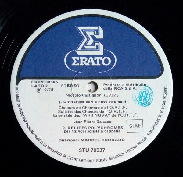 Erato STU 70537 - Luigi Dallapiccola, Niccolò Castiglioni, Jean- - Image 5