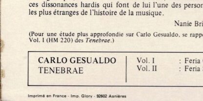 harmonia mundi France HM 230 - Carlo Gesualdo, Deller Consort - - Image 6